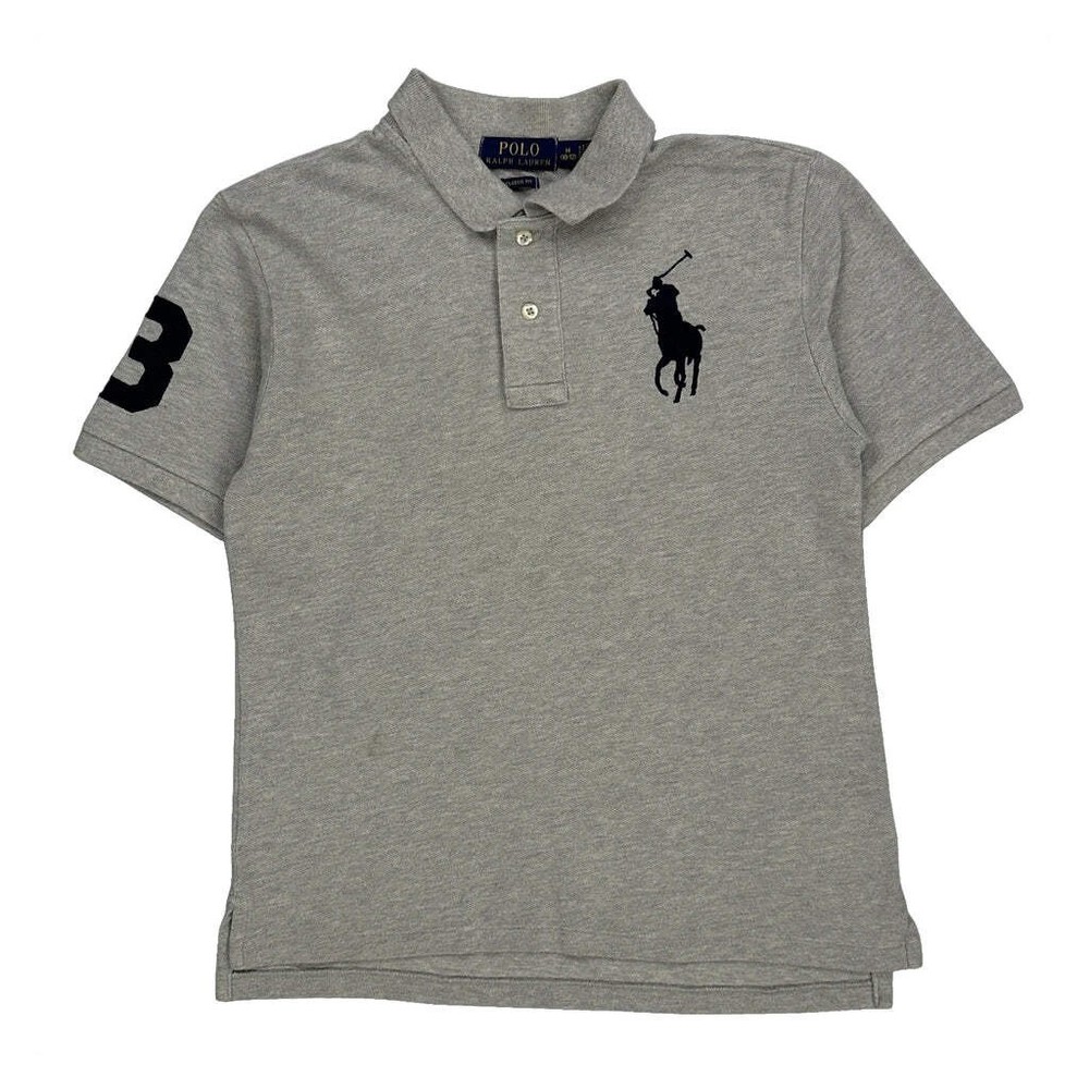 Age 8-9 Polo By Ralph Lauren Polo Shirt - Medium Gray Cotton