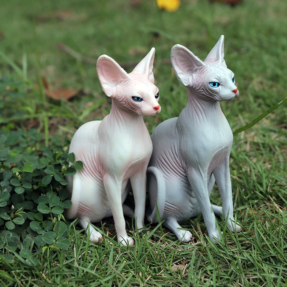 Resin Hairless Cat Figurine, Hairless Cat Model, Statue For Home Decor-Sphynx