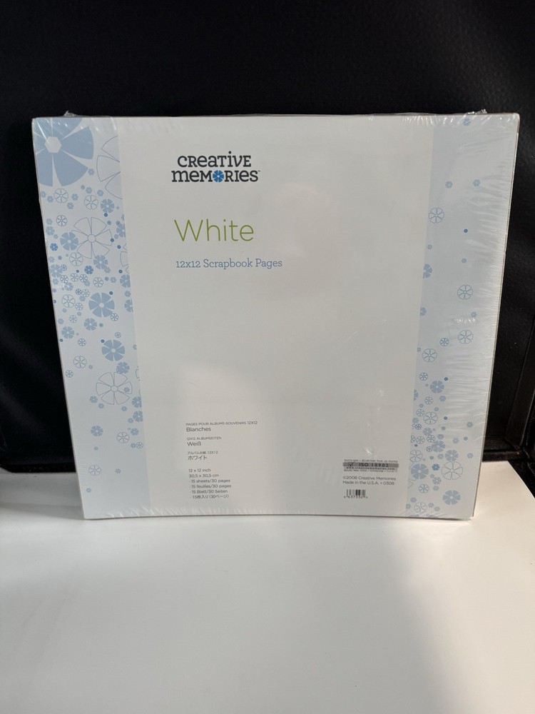 Creative Memories 12x12 Scrapbook Refill Pack 15 White Sheets Sealed