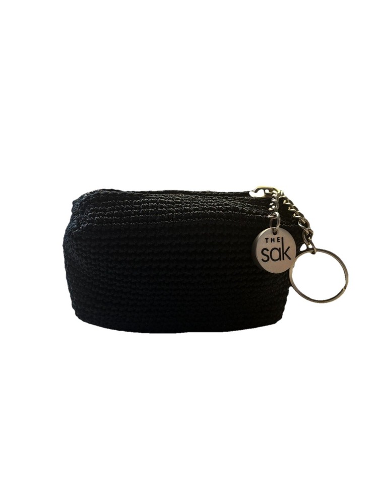 The Sak Black Crocheted Coin Purse /Mini Pouch EUC