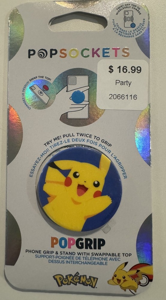 Popsocket Grip Pokemon pikachu Mobile phone NEW yellow Anime Iphone