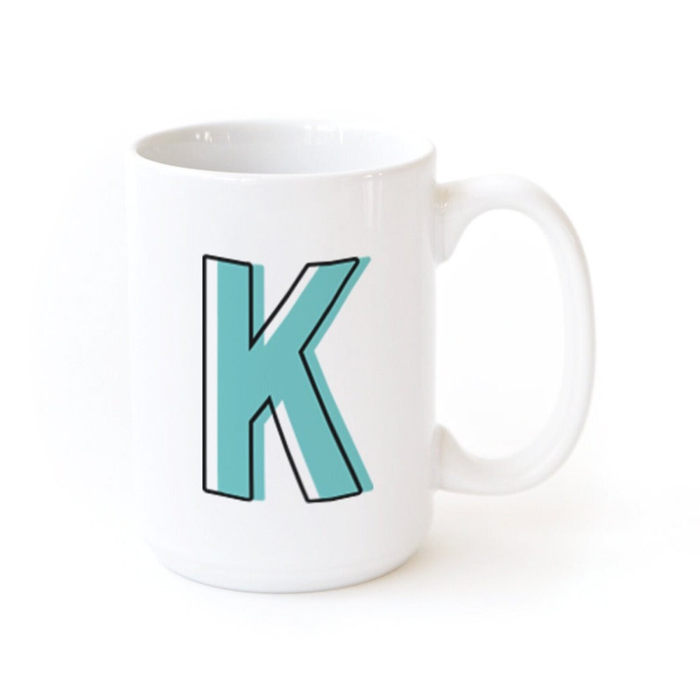 Candy Pop Personalized Monogram Porcelain Ceramic Coffee Mug Wedding Bride Gift