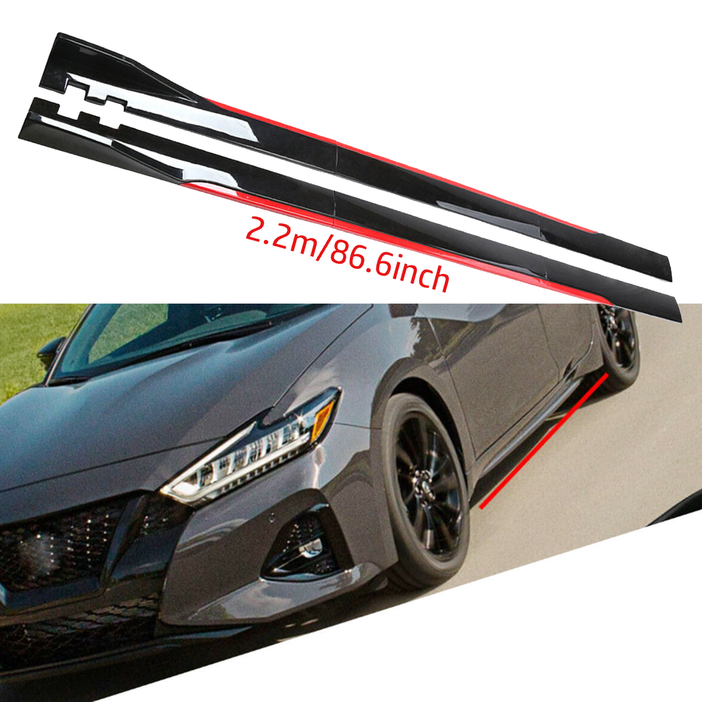 For Nissan Maxima Side Skirt Extension Body Kit Splitter Spoiler Glossy Black
