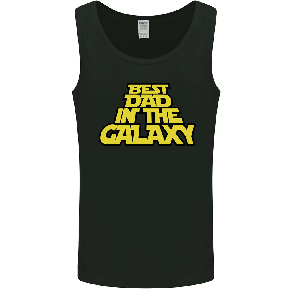 Best Dad in the Galaxy Funny Fathers Day Mens Vest Tank Top