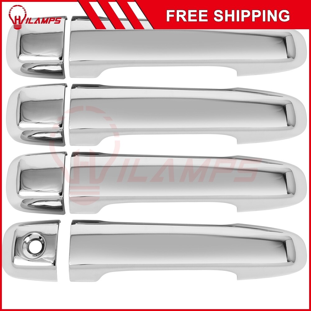Fits 2010-2019 Toyota 4Runner Door Handle Cover Chrome Front Rear Left Right
