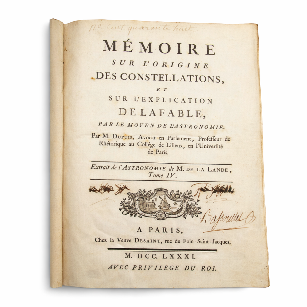 Mémoire sur l’origine des constellations et l’explication de la fable /  1781
