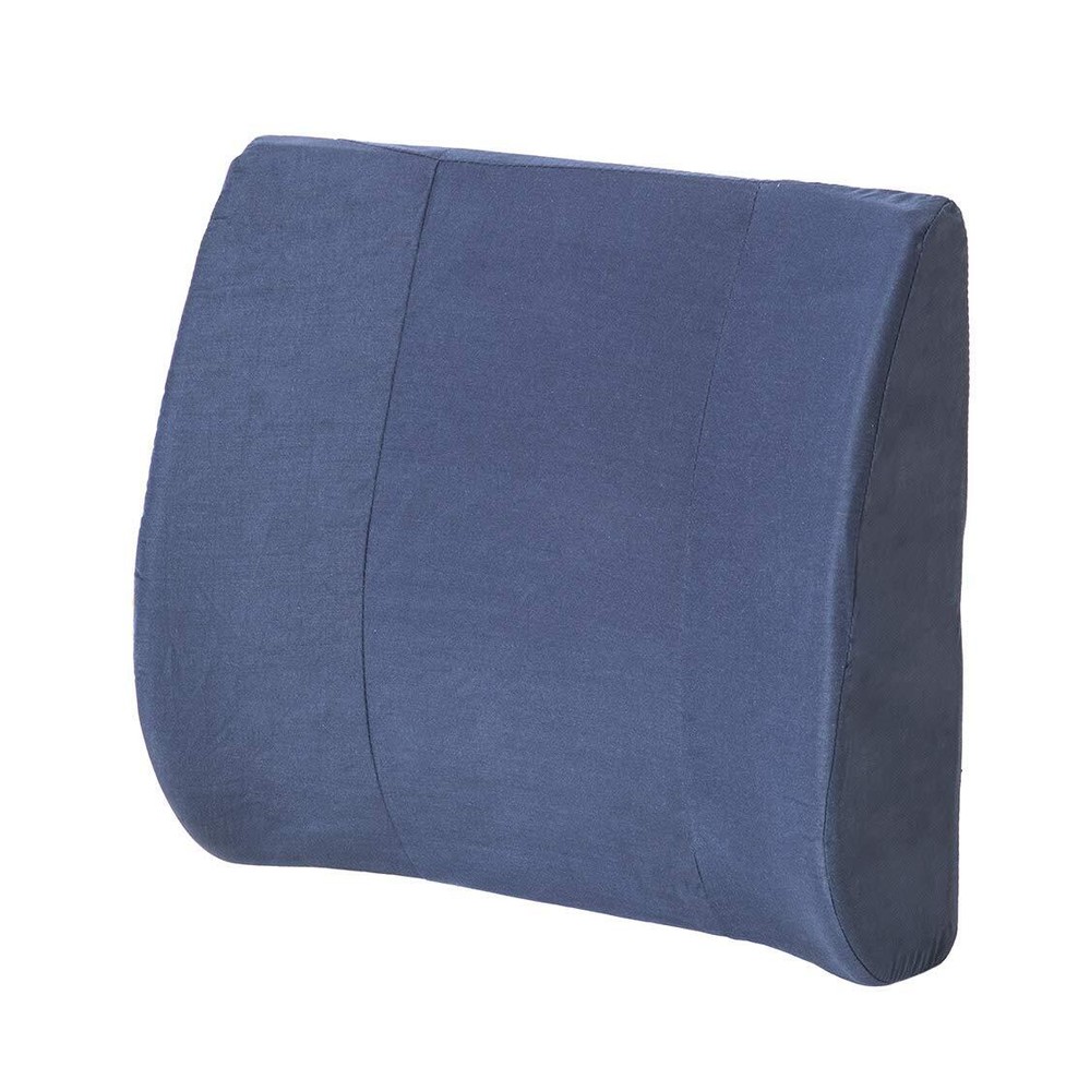 Molded Lumbar Cushion with Elastic Positioning Strap - Perfect for Office or ...