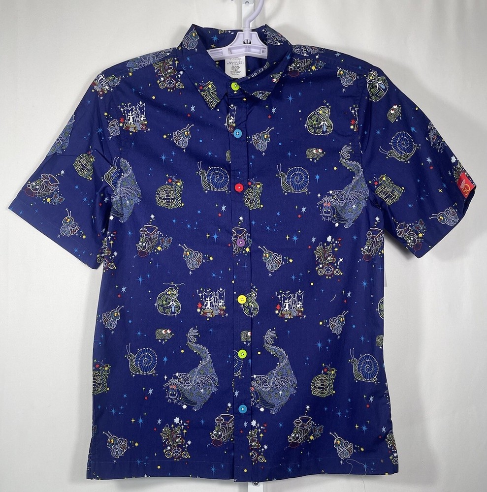 Disney Parks Main Street Electrical Parade Mens Small Blue T-Shirt