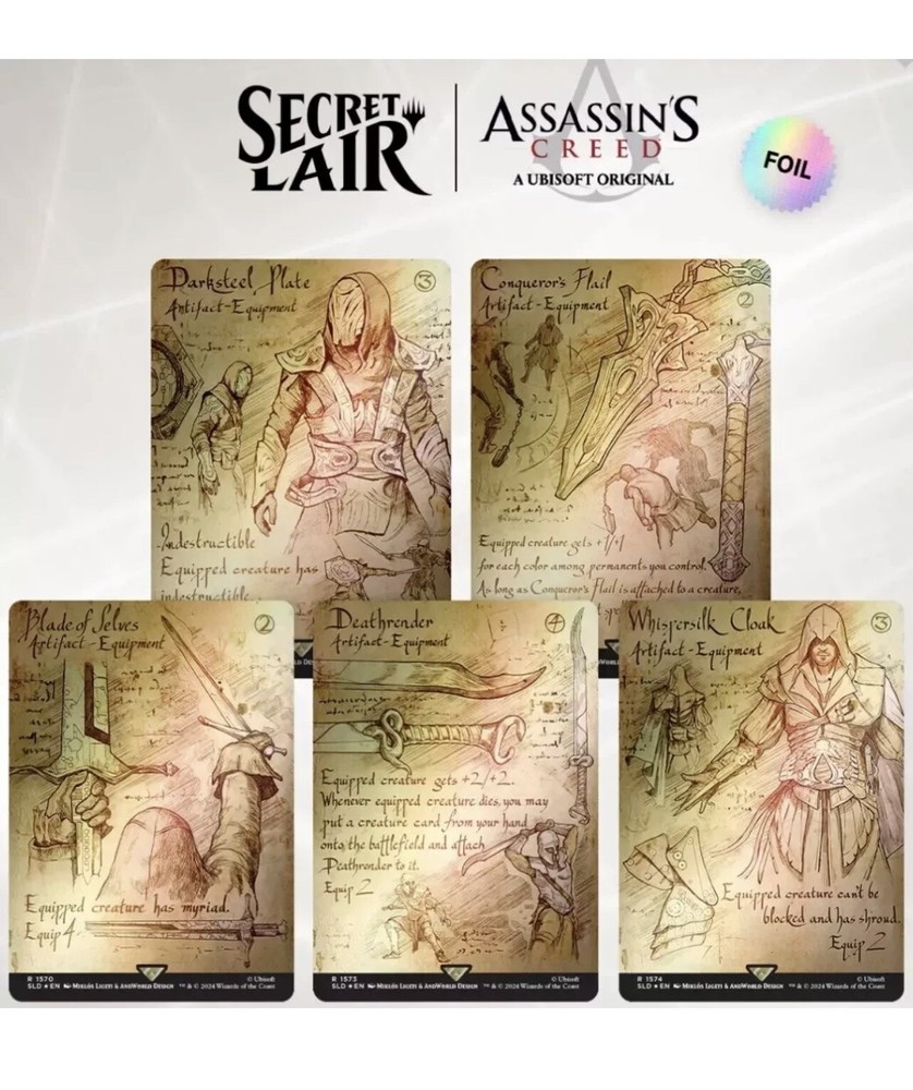 Secret Lair x Assassin’s Creed: Da Vinci’s Designs SLD MTG Sealed Rainbow FOIL
