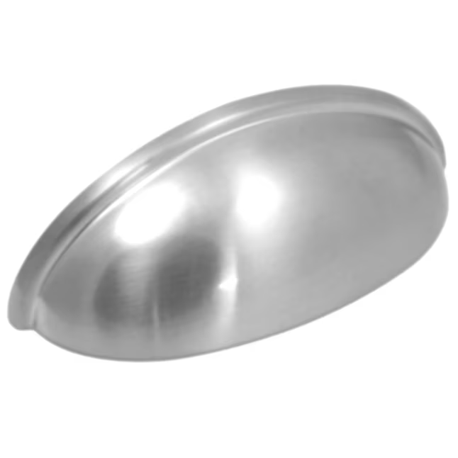 Laurey 46439 Cup Pulls 3 Inch C/C Polished Chrome Oval Cup Drawer Pull