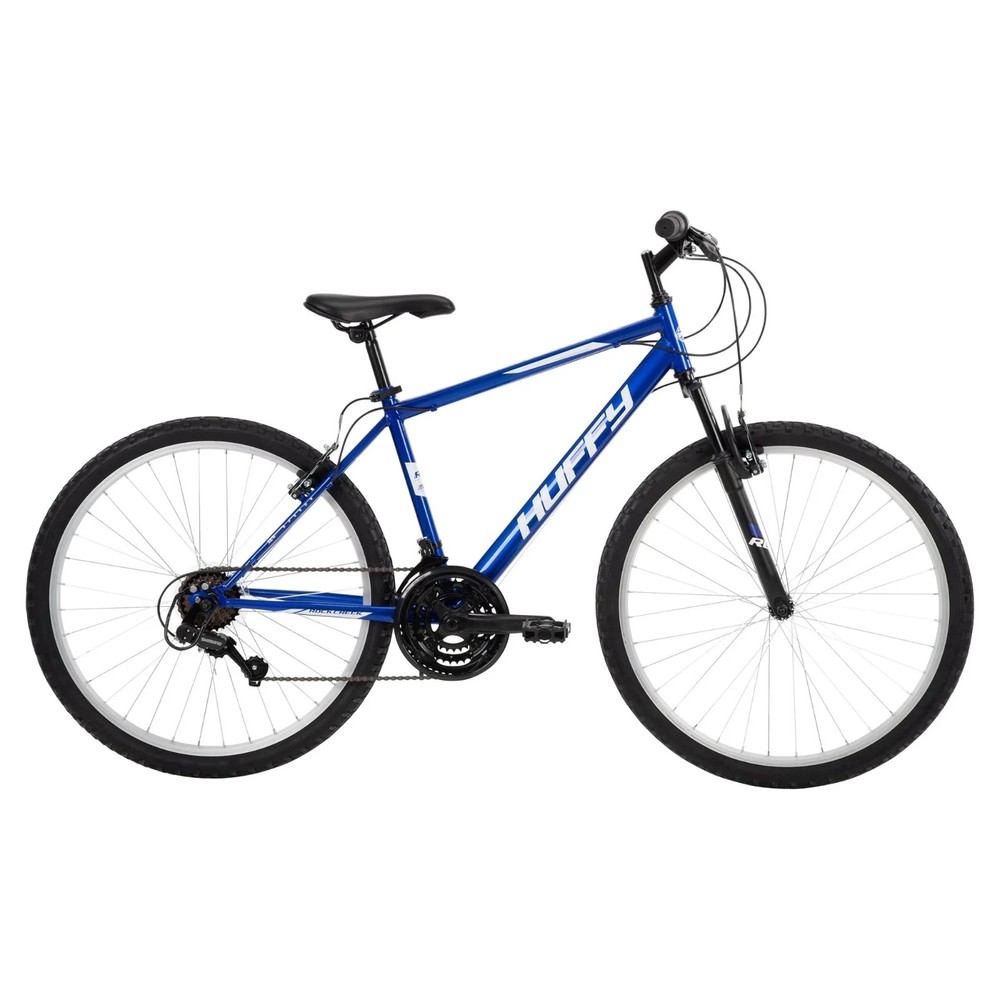 Huffy 26-inch Rock Creek Mountain Bike for Adults and Men 5ft Tall and Up in Blue