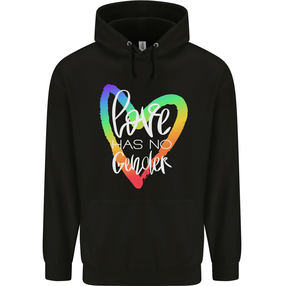 LGBT Love Has No Gender Gay Pride Day Mens 80% Cotton Hoodie