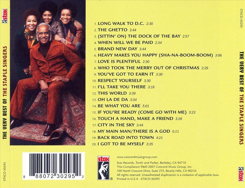 THE STAPLE SINGERS VERY BEST OF THE STAPLE SINGERS [STAX] NEW CD
