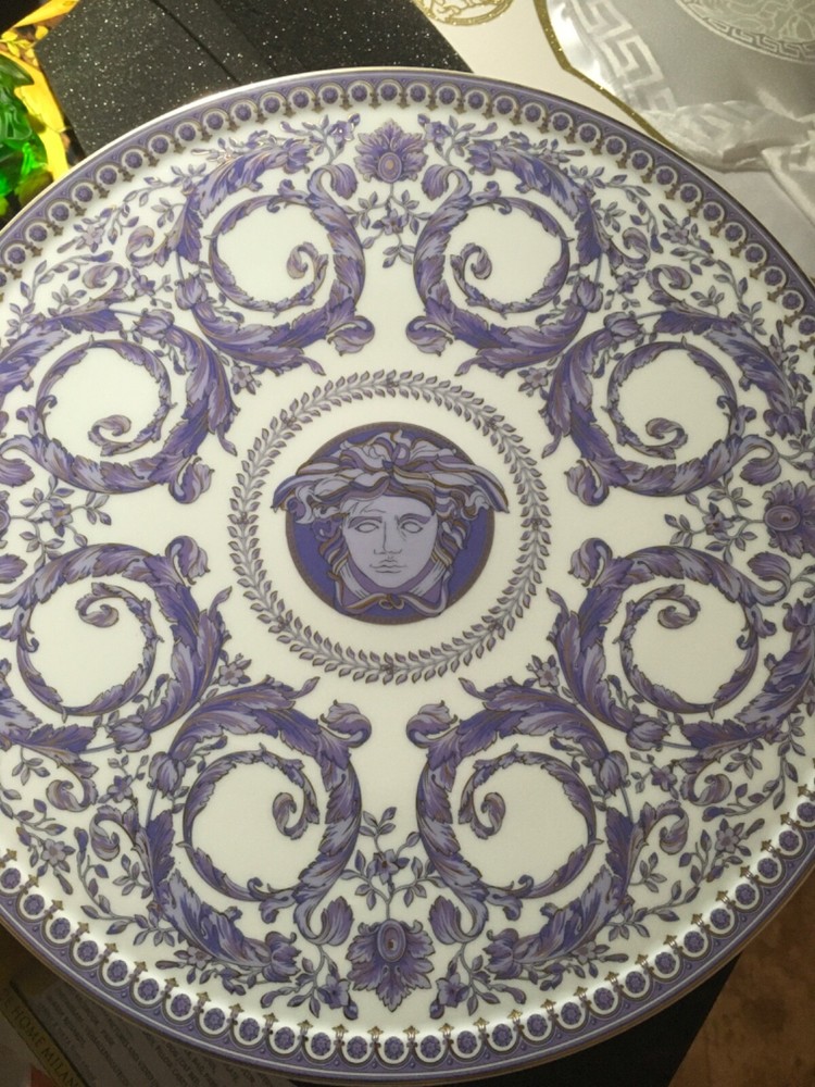 VERSACE CAKE PLATE FRUIT FOOTED TRAY DIVERTISSEMENT ROSENTHAL NEW BOX SALE