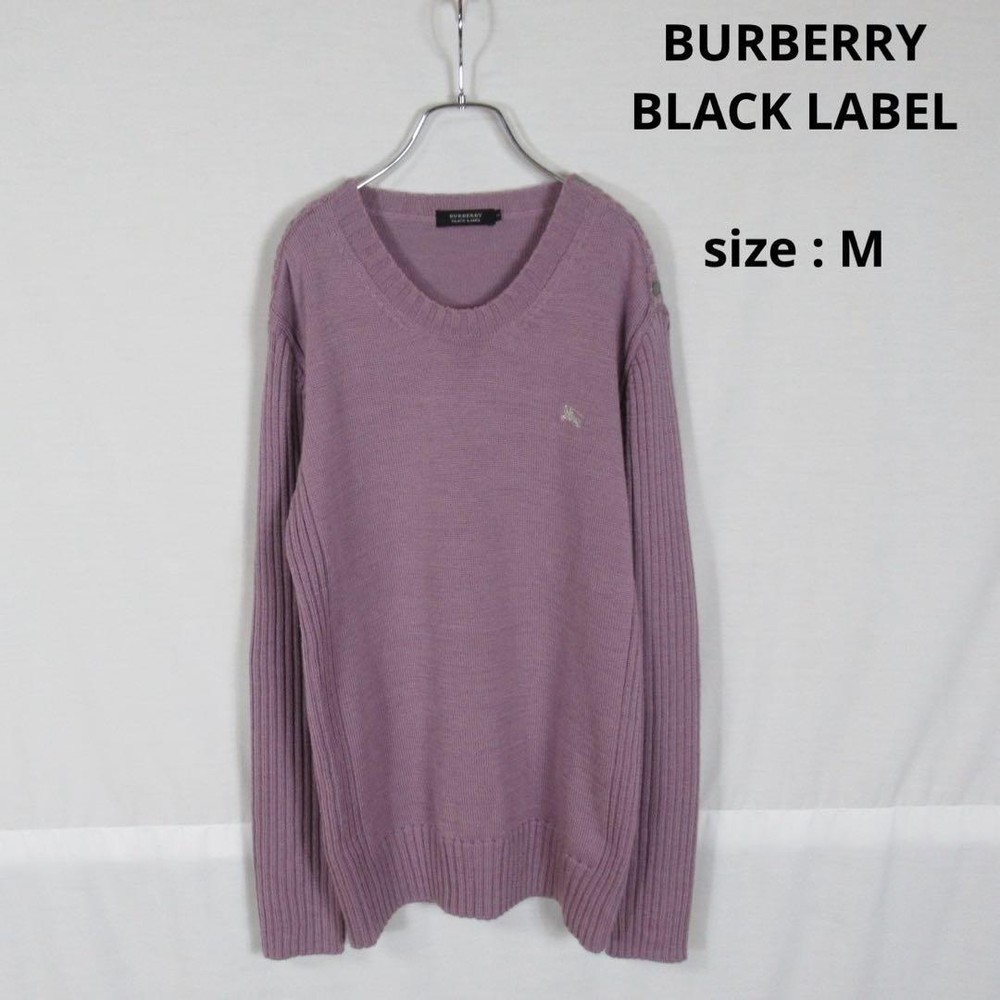 Burberry Black Label Embroidered Design Knit Sweater 2 F/S from Japan
