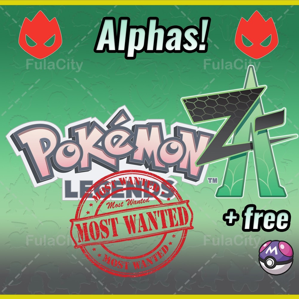 Pokemon Legends ZA ⚫❗❗❗ Alpha Shiny ❗❗❗🟢 6 IV @ Master Ball - MOST WANTED