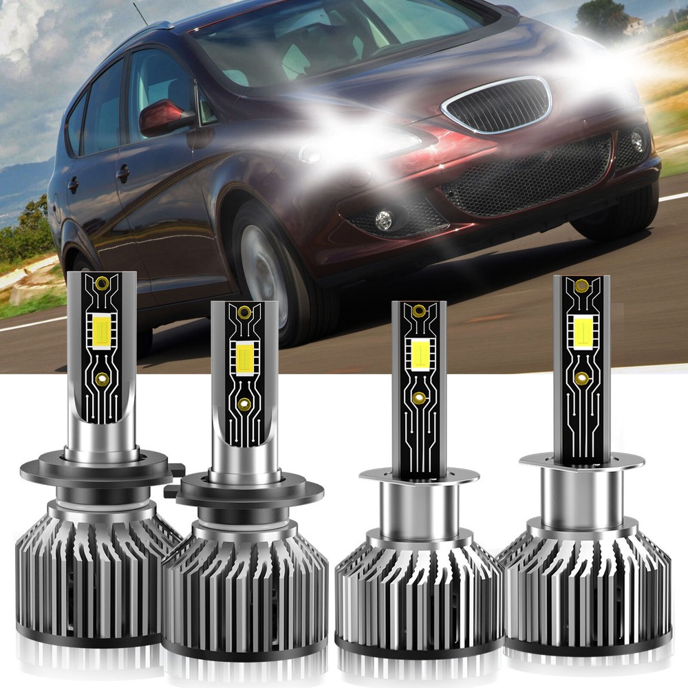 For Seat Altea XL 2010-2011 4X H1+H7 Combo LED Headlight High Low Beam Bulbs