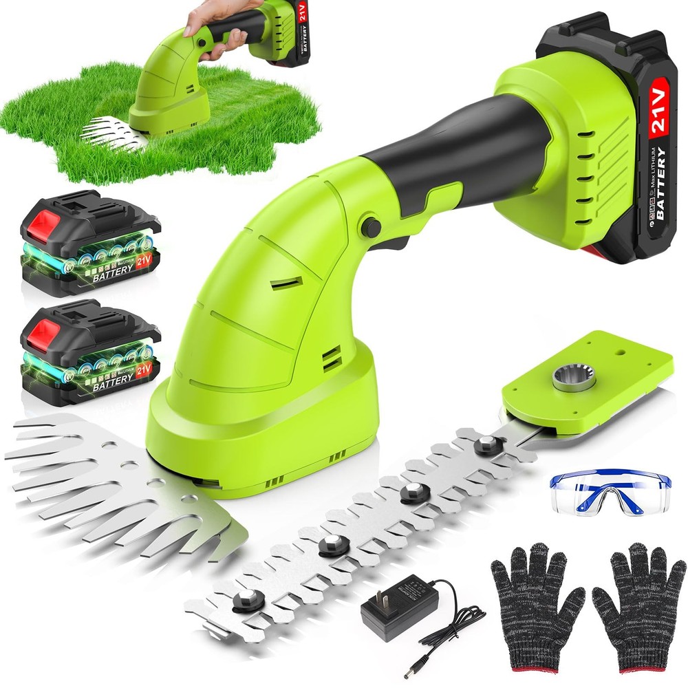 20V Cordless 2-in-1 Hedge Trimmer and Grass Shear with Battery