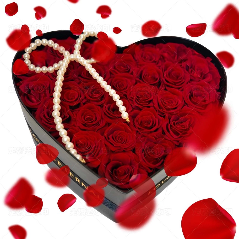 27 eternal rose flower With Luxury Box And Pearl Decoration