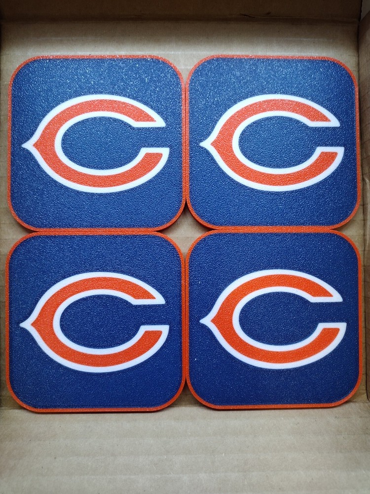 CHICAGO BEARS NFL DRINK COASTERS FOOTBALL 3.5