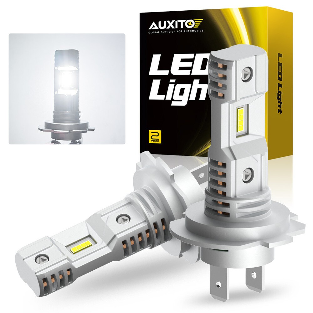 2X AUXITO H7 LED Headlight Bulb Kit High Low Beam 6500K Super White 30000LM