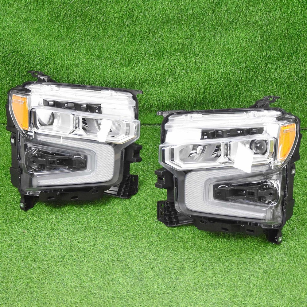 For 2022-2024 Chevy Silverado 1500 Chrome LED DRL w/ White Animation Headlights