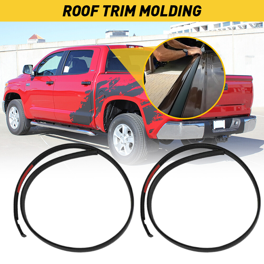 FOR TOYOTA 07-21 TUNDRA CREWMAX LEFT & RIGHT ROOF DRIP SIDE MOLDING 75552-0C060