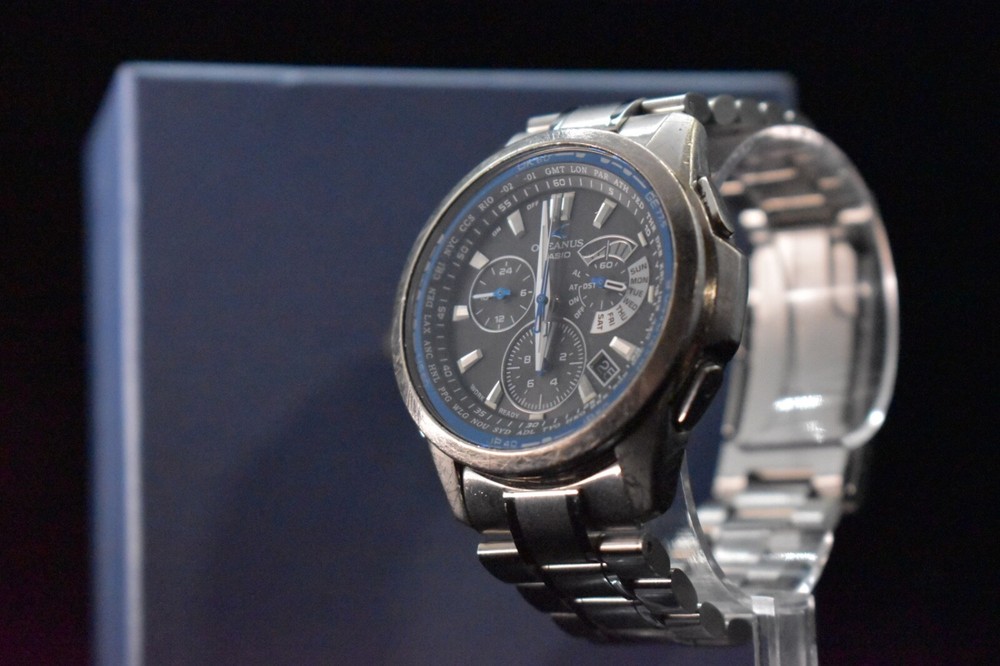 Casio Oceanus OCW-M700 GMT Radio Solar Titanium Silver Men's Watch [N MINT] W153