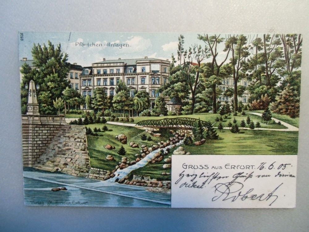Postcard Erfurt Gate Attachments 1905 Litho