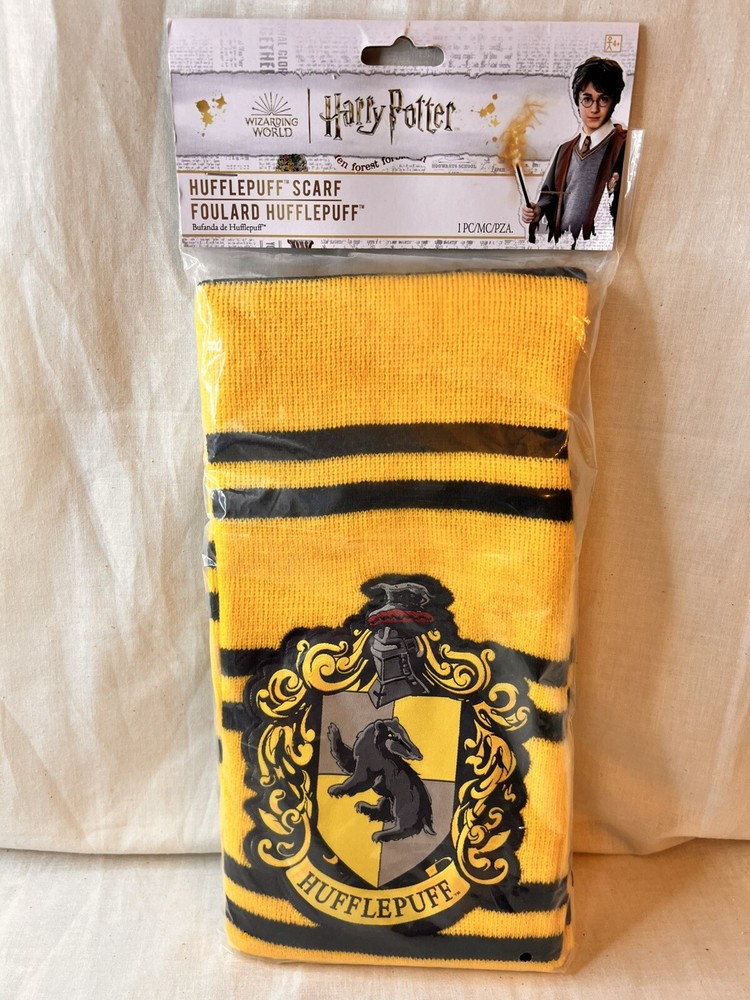 Harry Potter Hufflepuff Winter Scarf Yellow Black Badger Hogwarts House