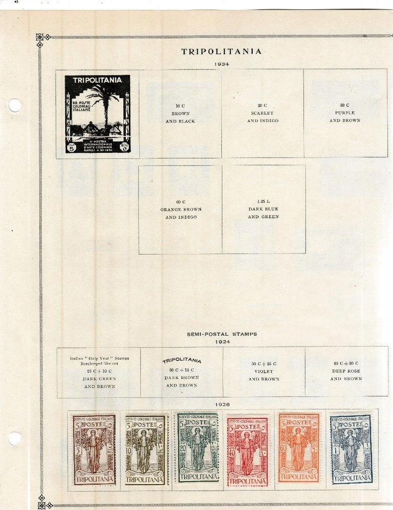 Classic Mint Tripolitania # B7-12 F-VF On A Scott Album Page (1926) - SEE!!!