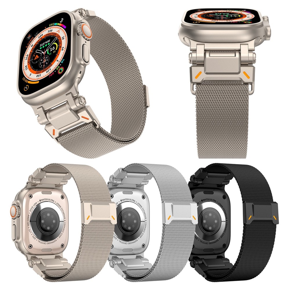 Rugged Milanese Loop Mesh Band for Apple Watch 10 9 8 7 SE 44/45/46/49mm Ultra 2