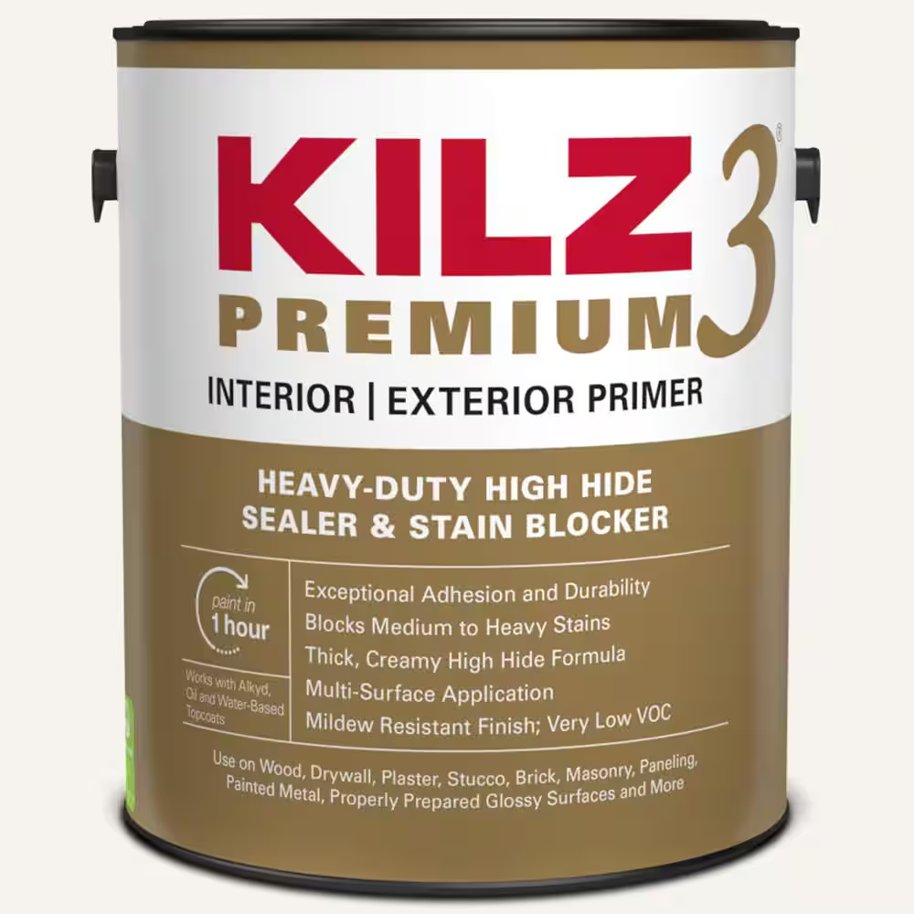 Kilz 3 Premium White Primer 1-Gal SEALER & STAIN BLOCKER Heavy-Duty High Hide