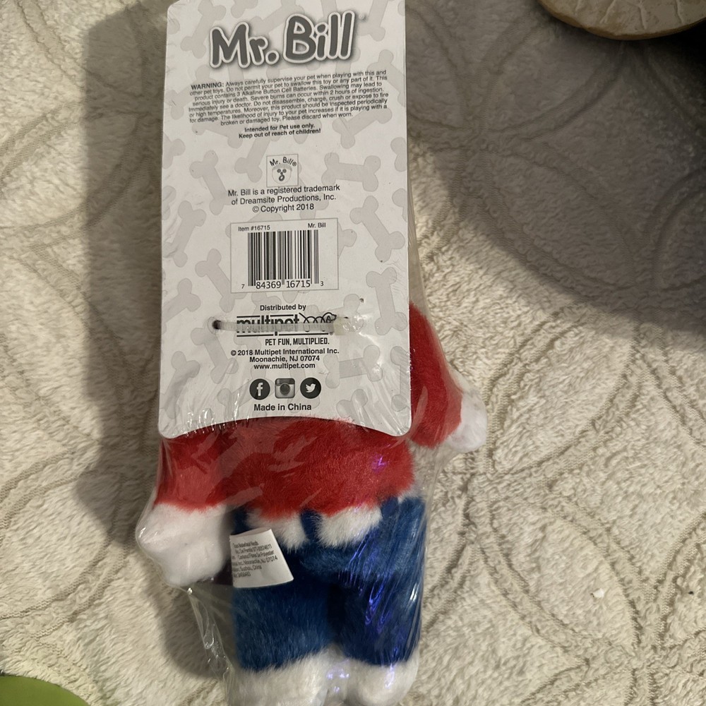 Multipet Mr. Bill Talker Plush Dog Toy, 10