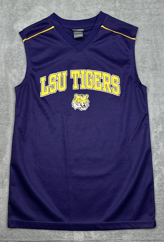 LSU Tigers Women's Medium Purple Gold Vintage NCAA Basketball Jersey