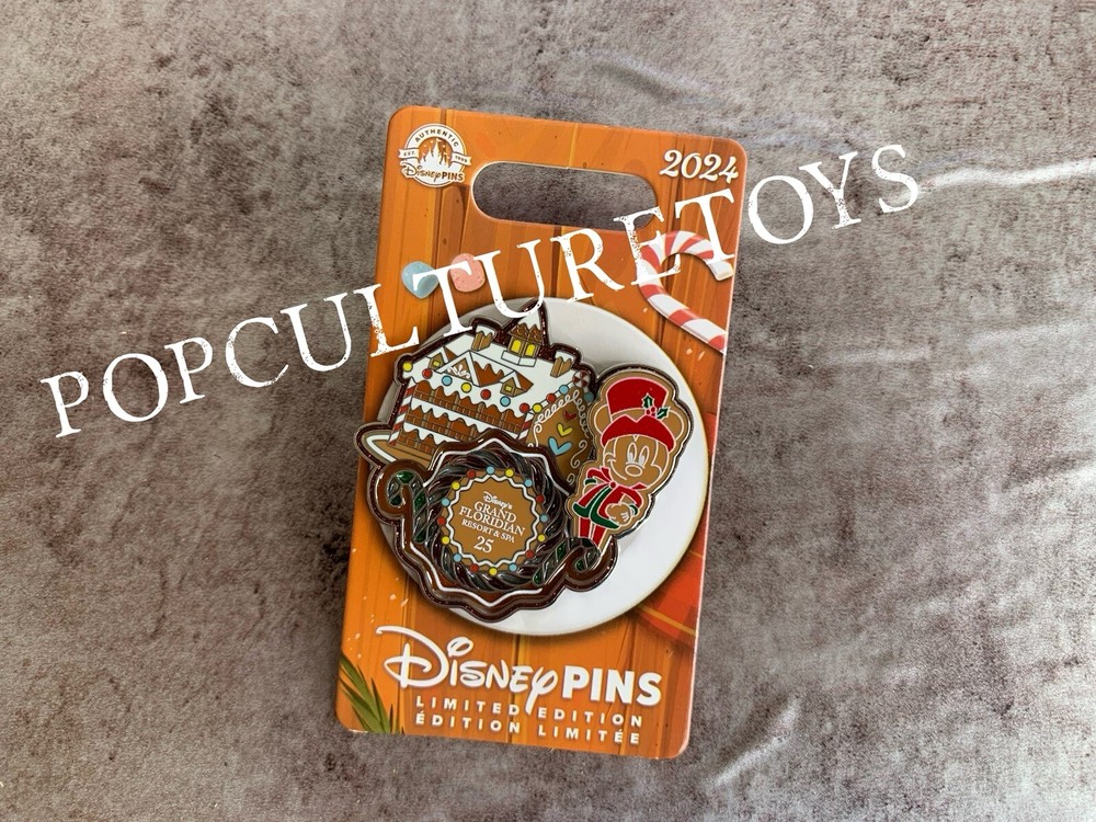 Disney Parks 2024 Christmas Mickey Mouse Grand Floridian Resort Gingerbread Pin