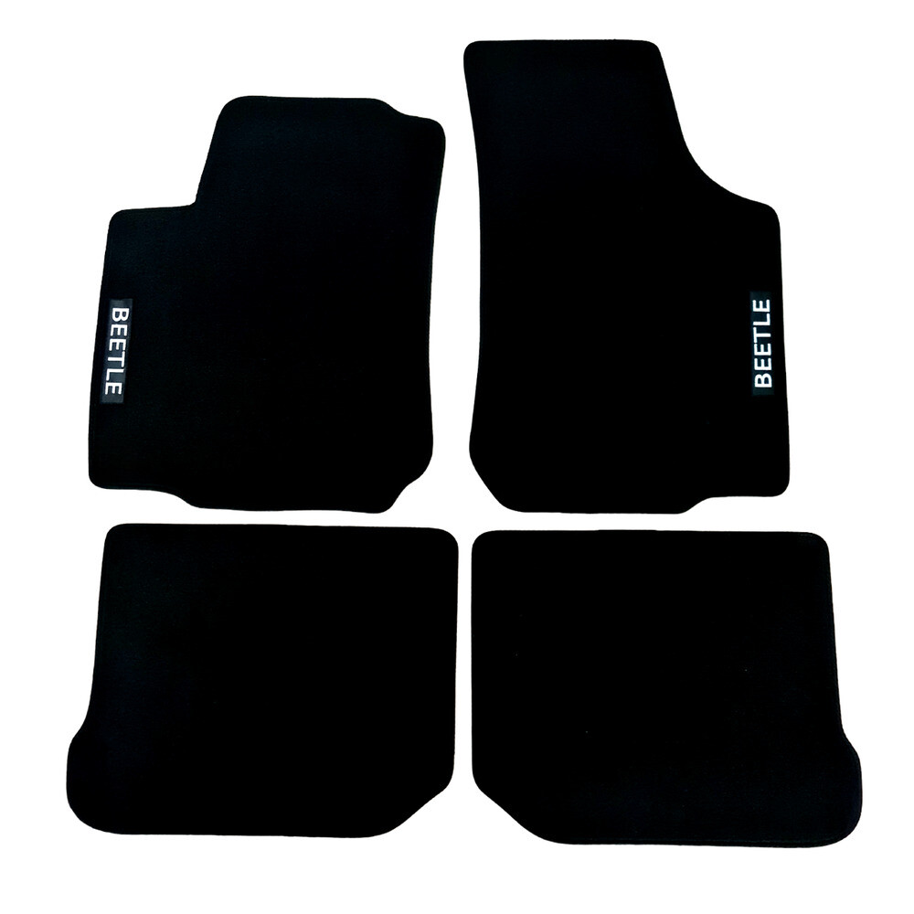 Car Floor Mats for VW New Beetle Velour Waterproof Black Rugs Carpet Auto Liners
