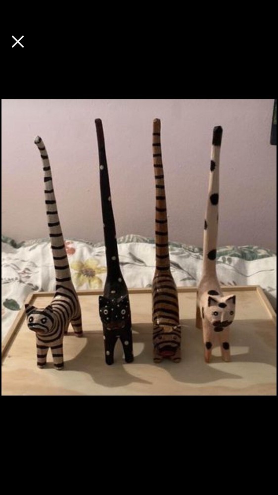 Vintage Painted Cats