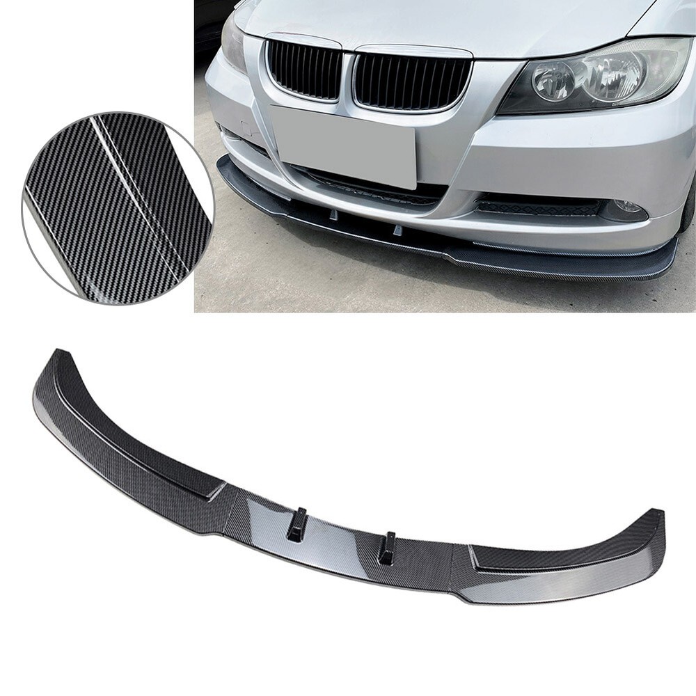 Carbon Black Front Bumper Lip Spoiler for BMW 3 Series E90 E91 2005-2008