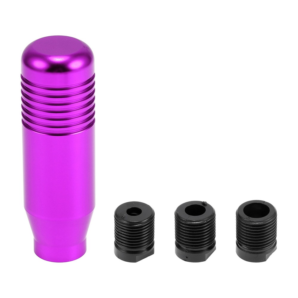 8.5cm Gear Knob with 3 Purple Aluminum Alloy Adapters 1 Set