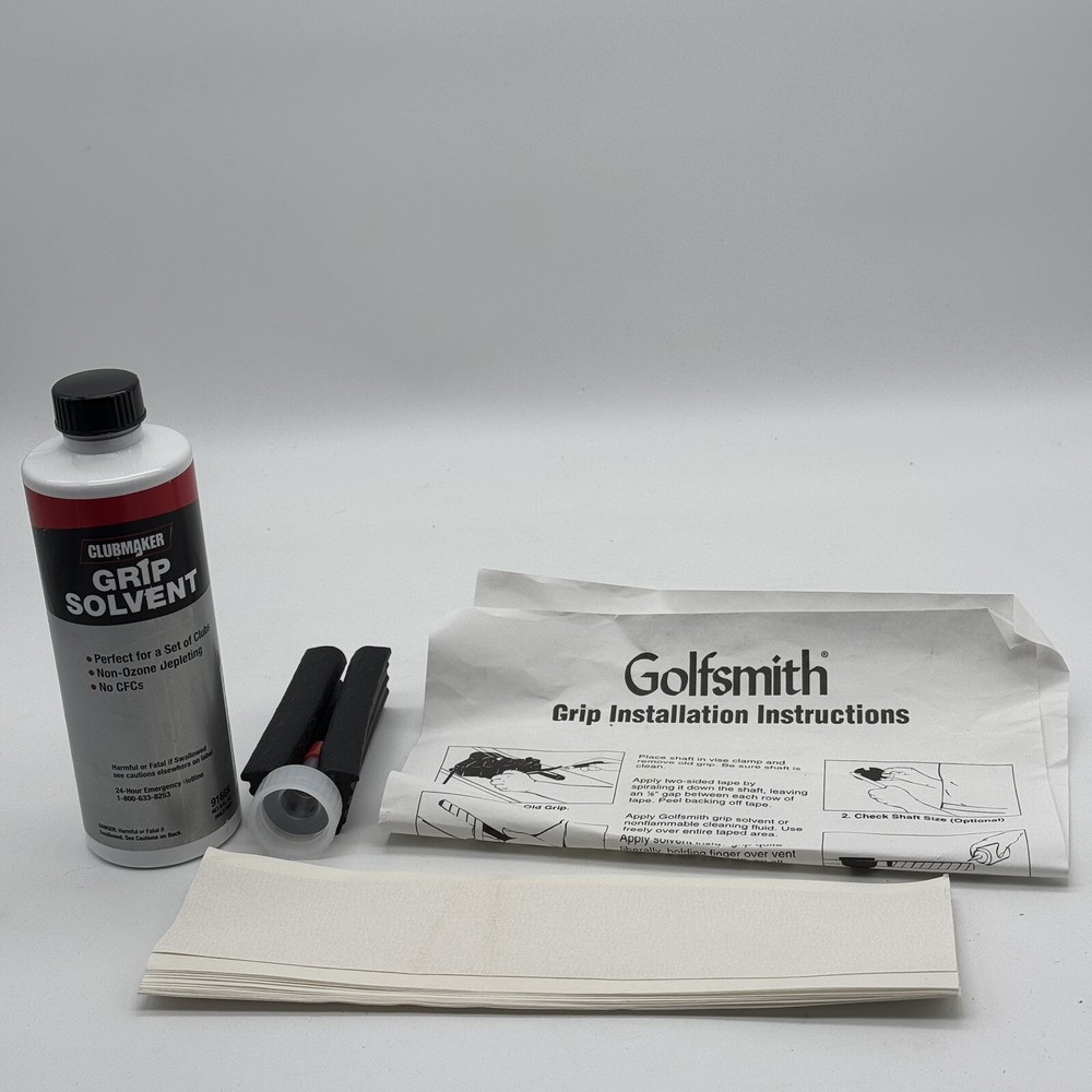 Club Maker Golf Club Grip Kit Tape Strips Solvent Vise Clamp Instructions