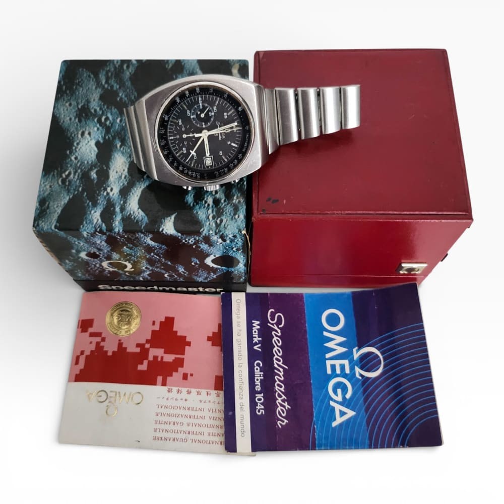 Full Set 1979 Omega Speedmaster Anniversary 125 42mm Steel Chrono Watch 178.0002