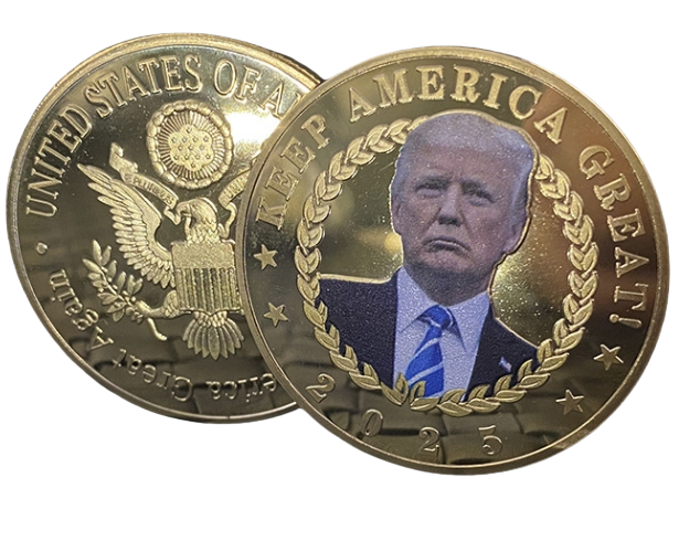 2025 Great 45Th President Donald Trump EAGLE Commemorative Coin USA Flag