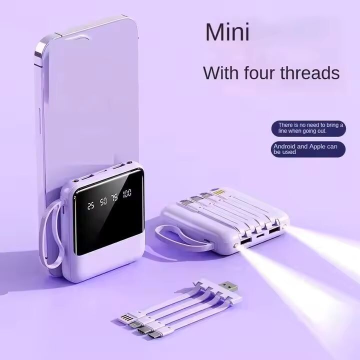 charge bank With cable large capacity portable power 20000 mAh digital display m