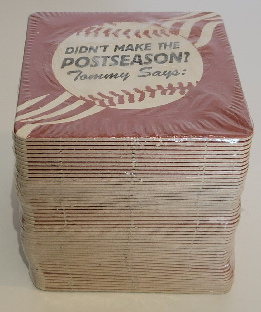 50 Fox World Series Cardboard Coasters NEW Tommy Lasorda Baseball MLB Tommy Says