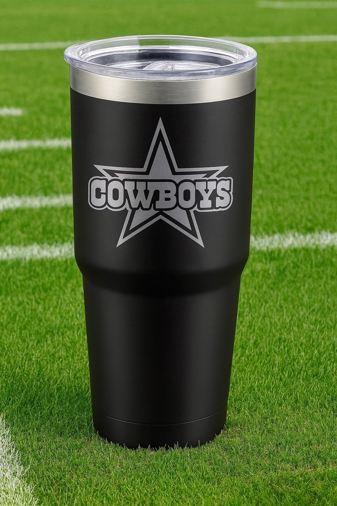 DALLAS COWBOYS USA TEXAS  , 30 OZ ENGRAVED TUMBLER PERSONALIZE AVAILABLE FREE