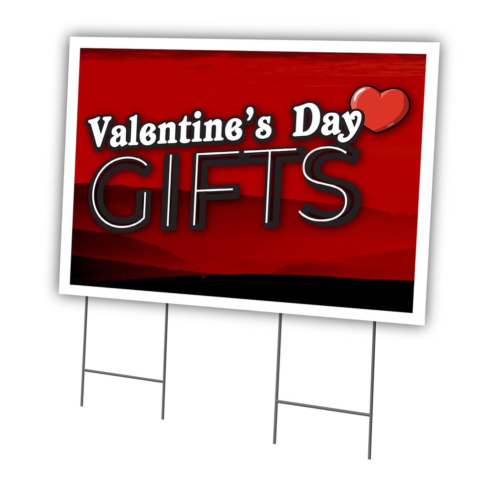 Valentine's Day Yard Sign 24x36 with Stake - Promote Your Business  