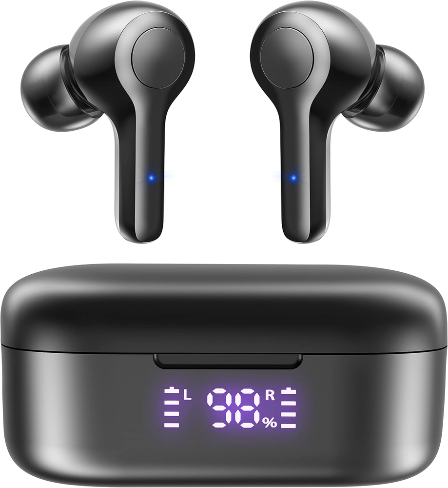 Bluetooth 5.3 Wireless Earbuds,Deep Bass Loud Sound Clear Call Noise Cancelling
