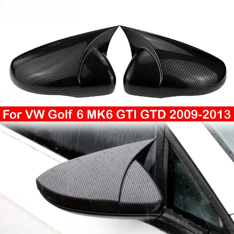 For VW Volkswagen Golf 6 MK6 2009-2013 Rearview Side Mirror Cover Wing Cap Trim