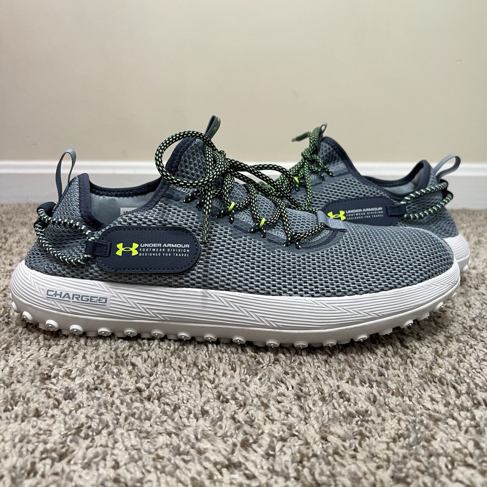 Under Armour Fat Tire Venture Harbor Blue Lime Surge Sneakers Size M11 / W12.5
